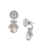 Givenchy Crystal Floral Drop Earrings