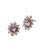 Givenchy Crystal Cluster Button Stud Earrings