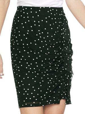 Vince Camuto Daybreak Polka Dot Mesh Skirt