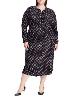 Lauren Ralph Lauren Plus Print Jersey Shirt Dress