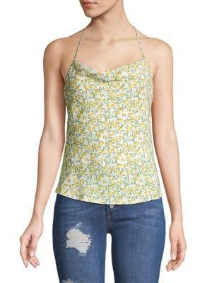 Astr The Label Patti Lemon-print Top