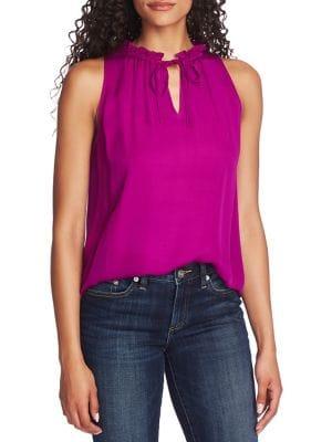 Cece By Cynthia Steffe Bohemian Bazaar Sleeveless Tie-neck Blouse