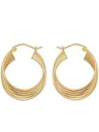 Lord & Taylor 14k Yellow Gold 4-row Hoop Earrings