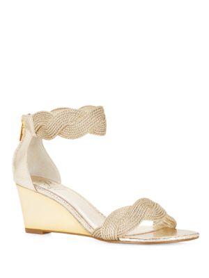 Adrianna Papell Adelaide Metallic Wedge Sandals
