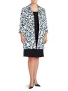 Calvin Klein Plus Floral Open-front Jacket