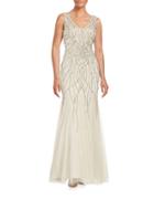 Xscape Embellished Trumpet Gown