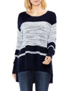 Two By Vince Camuto Colorblocked Hi-lo Sweater