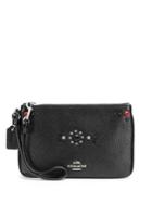 Coach Western Rivets Small Pebbled Leather Wristlet