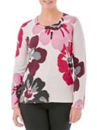 Olsen Floral Long Sleeve Sweater