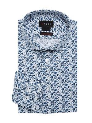 Lord Taylor Printed Stretch Dress Shirt