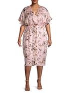 Rachel Rachel Roy Plus Floral-print V-neck Sheath Dress