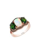 Le Vian Neopolitan Opal, Pistachio Diopside And 14k Strawberry Gold Solitaire Ring