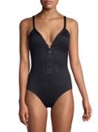 Kate Spade New York Marco Island Ribbed One-piece Swimsuit