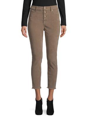 Design Lab Four-tier Frayed Hem Ankle Jeans
