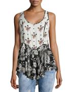 Free People Double Floral-print Tank Top