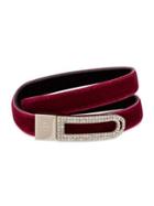 Ralph Lauren Reversible Embellished Velvet Wrap Bracelet