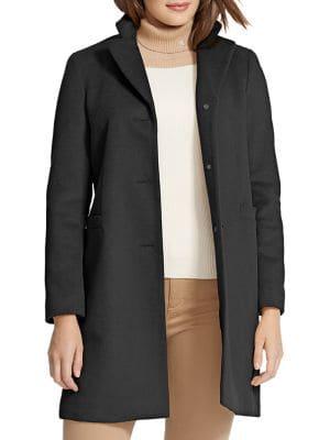 Lauren Ralph Lauren Plus Straight-fit Wool-blend Coat