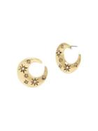 Bcbgeneration Starry Eyed Goldtone & Crystal Curl Stud Earrings