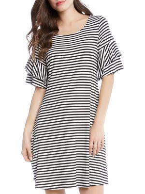 Karen Kane Ruffle Sleeve Shift Dress