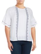 Vince Camuto Plus Ruffle Sleeve Top