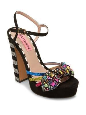 Betsey Johnson Tobie Embellished Platform Sandals