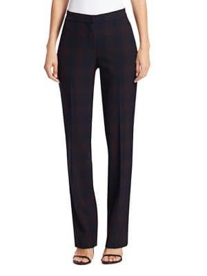 Elie Tahari Leena Shadow Plaid Suiting Trousers