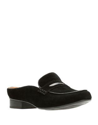 Clarks Keesha Suede Loafer Mules