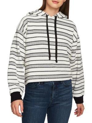 1.state Jacquard Knit Striped Hoodie