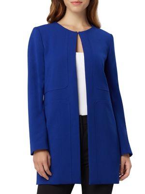 Tahari Arthur S. Levine Seam-detail Open-front Topper