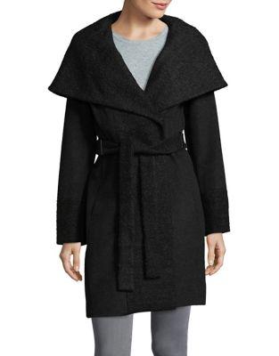 Calvin Klein Belted Wool-blend Coat