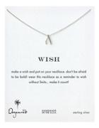 Dogeared Sterling Silver Wishbone Pendant Necklace
