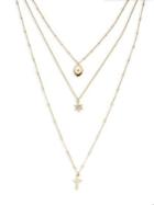 Design Lab Goldplated Layered Charm Necklace