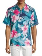 Tommy Bahama Classic-fit Hibiscus Hues Silk Camp Shirt
