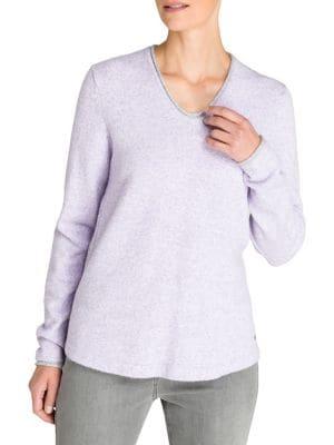 Olsen Cosy Mood V-neck Trace Yarn Sweater