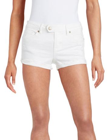 Dittos Distressed Cotton-stretch Shorts