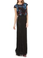Js Collections Embroidered Lace Blouson Gown