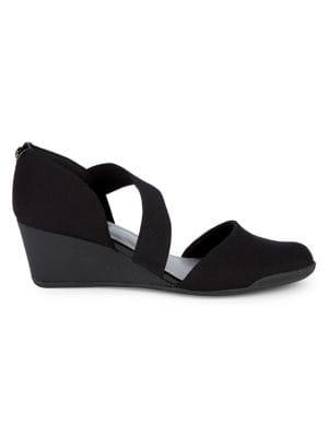 Anne Klein Tara Strap Wedge Pumps