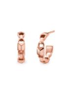 Michael Kors Mercer Link 14k Rose Gold Huggie Earrings