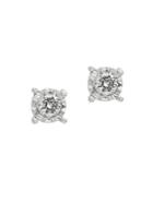 Effy Pave Classica 0.2 Tcw Diamond And 14k White Gold Stud Earrings