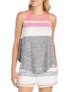 Kensie Marled Colorblock Tank Top