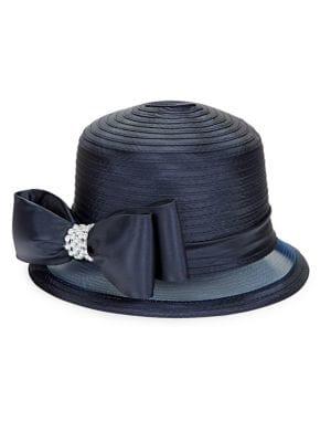 Giovannio Embellished Bow Cloche Hat