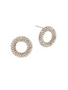 Michael Kors Brilliance Pave Crystal Stud Earrings/goldtone