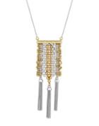 Lucky Brand Silvertone And Goldtone Beaded Necklace