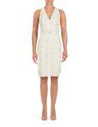 Adrianna Papell Effie Embroidered Lace Sheath Dress