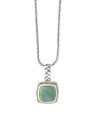 Effy Jade And Sterling Silver Pendant Necklace