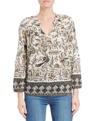 Lucky Brand Scarf-printed Blouse