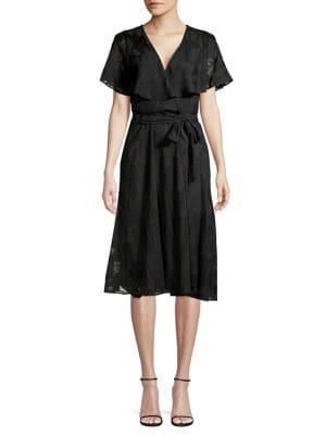 Gabby Skye Short Sleeve Wrap Dress