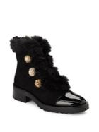 Nanette By Nanette Lepore Ingrid Faux Fur Combat Booties