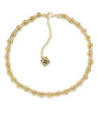 Anne Klein Glass Stone Chain Collar Necklace