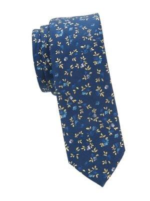 Lord Taylor Floral-print Slim Tie